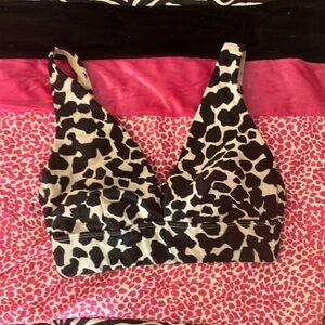 Bathing suit top, cheetah print, small